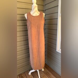 Vintage Positive Attitude Maxi Dress Sleeveless Solid Brown Sz 10